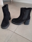 Botki czarne zamszowe Nessi