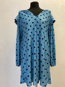 Szersza plisowana sukienka w groszki ZARA