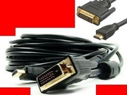 Kabel przewód do komputera ze złączami na HDMI- DVI męski żeński wtyk 2m