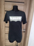 Czarna koszulka Levi's z dużym logo | T-shirt damski | rozmiar XS/S