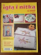 Igłą i nitką 5/2000 haft krzyżykowy, Richelieu, płaski, szydełko