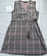 Sukienka w kratę na ramiączkach Quiz r. 44 