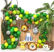 girlanda balonowa safari zielona dżungla lew zebra + pompka gratis