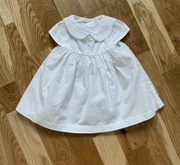 Biała haftowana sukienka Mothercare r. 56