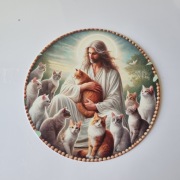 Obraz  p . Jezus opiekującymi się kotkami