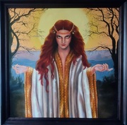 Obraz olejny rama mitologia słowiańska ''Zoria'' 80x80