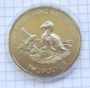 #4251 Alderney 2 funty 1997 WWF Ochrona Przyrody BU rzadka!