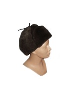 CZAPKA PAPACHA BARANICA ZE SKÓRY OWCZEJ Z OPUSZCZANYM NAUSZNIKAMI