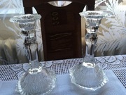 Szklane / kryształowe świeczniki (2 sztuki)