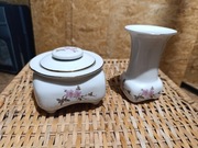 Wazon i naczynie na cukierki z pokrywką zakład KAROLINA - PRL