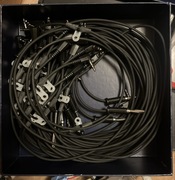 Wtyk banan czarny z przewodem 1m bananowy