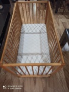 Łóżeczko dziecięce 0-3 lat sosnowe z materacem