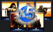 5 Odznak Steam z gry CS:GO Level Steam, 500 EXP