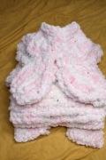 Kombinezon  z uszkami króliczka 86   miękki, handmade