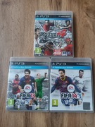 Zestaw trzech gier na PS3 Virtua Tennis 4 FIFA 13 i FIFA 14 