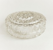 Stary szklany klosz do plafonu z czasów PRL 