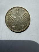 NIEMCY BUNDESREPUBLIK 5 MAREK Ag 1970 ŚLICZNY STAN