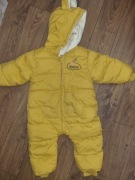 Musztardowy kombinezon zimowy r.80-86