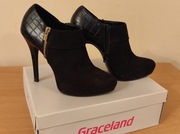 Buty damskie czarne zamszowe Graceland rozmiar 40