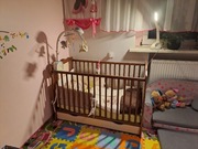 Łóżeczko niemowlęce, 2 wysokości, nowy materac