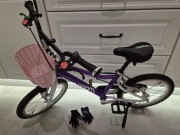 Rower Woom 3 go fioletowy jak nowy nóżka rękawice koszyk  16" utralekki