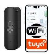 Termometr czujnik temperatury wilgotności WIFI TUYA Smart TH08 CZARNY