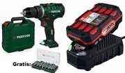 Wkrętarka Parkside PABS 20-Li L9 +Gratis (bity 15el.) - nowa, gwarancja