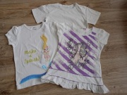 3 x Bluzka koszulka t-shirt krótki rękaw rozm. 128/134  8/9 lat