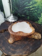 Świeca ozdobna z plastra drewna 