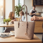 Torebka damska SHOPPER na ramię Czarna, Biała, Khaki | Duża Torebka A4 