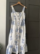 Sukienka rozpinana MIDI lato kwiaty bawełna