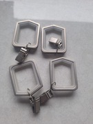 Żabki na karnisz kwadratowe nikiel