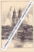 GNIEZNO GNESEN Katedra gnieźnieńska bazylika kościół rycina W. Lenz ~1925