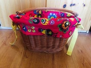 Wyściółka/wsad/materiał do koszyka rowerowego styl folk