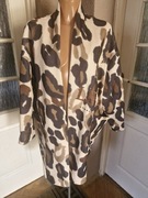 Płaszczyk narzutka na podszewce  wzór panterka Lamya over size