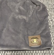 Czapka welur szara ciepła