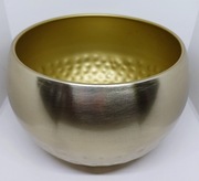 Złota metalowa misa, donica, do kwiatów, wym. 22 x 14 cm, nowa, mam 2 szt