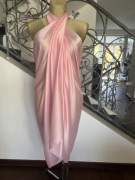 Chusta szal pareo sarong jedwab różowa     180 cm x 90 cm nowa