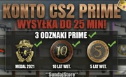 KONTO STEAM CS2 STATUS PRIME + 3 ODZNAKI | CSGO FACEIT CS:GO | PELNY DOSTEP