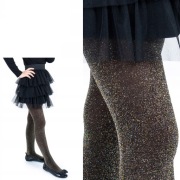 RAJSTOPY brokatowe błyszczące czarne 