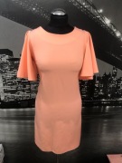 Sukienka la perla neon pomarańcz elegancka impreza lato wiosna hot laperla