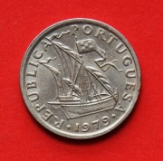 2 1/2  Escudos   1979 r  -  Portugalia    Statek      Stan   !!!