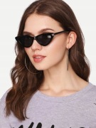 OKULARY PRZECIWSŁONECZNE CZARNE KOCIE OKO CAT EYE
