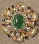 Piękna bogatozdobiona broszka GÓRALSKA przypinka ozdoba żakietu koszuli.