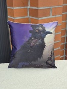 Poszewka z krukiem 38 x 38 kruk wrona urodziny premium święta