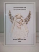 Aniołek Anioł Stróż Chrzest Święty Ramka Prezent 