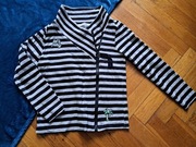 Coccodrillo Bluza w paski 134 czarna szara na zamek