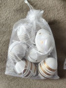 Jajka plastikowe zawieszki zestaw 6 sztuk DEKORACJA WIELKANOC