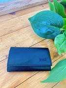 Czarny portfel skórzany nowy vintage Bossi 