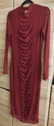 Sukienka bordowa MIDI 